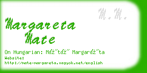 margareta mate business card